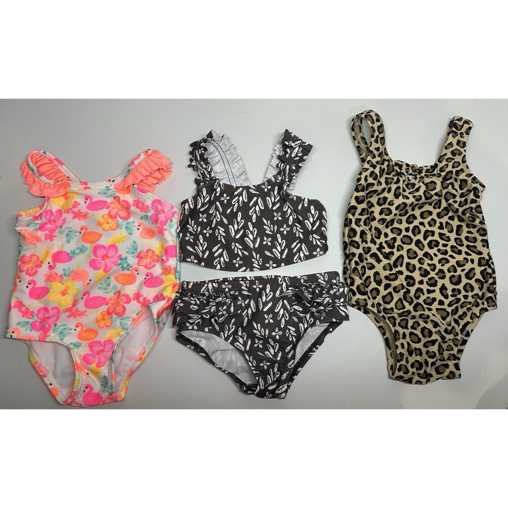 Baby Girls 3-6m Swimsuit Bundle, Old‎ Navy, Carter’s, & Healthtex